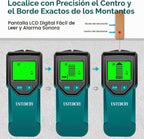 Detector de pernos - Escáner de pared electrónico 5 en 1, detector de pernos con pantalla LCD digital y chip inteligente, detector de pernos para pared para madera, cableado de CA, pernos de metal