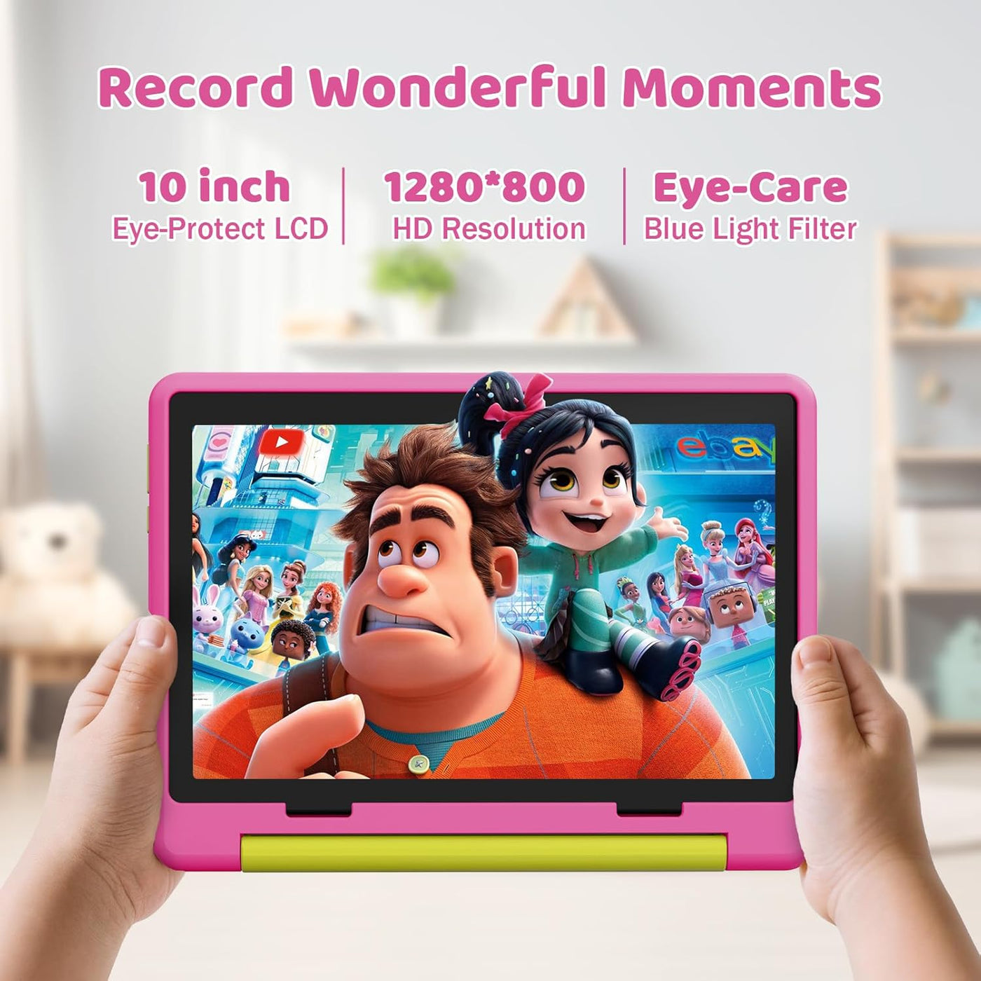 Tablet para niños, Android 15 con pantalla HD, 10.1 pulgadas, contr...