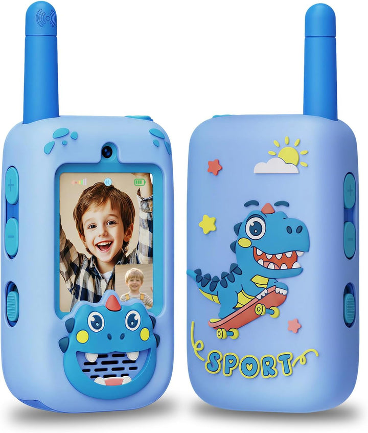 Walkie Talkies de video para niños, paquete de 2 radios bidireccion...