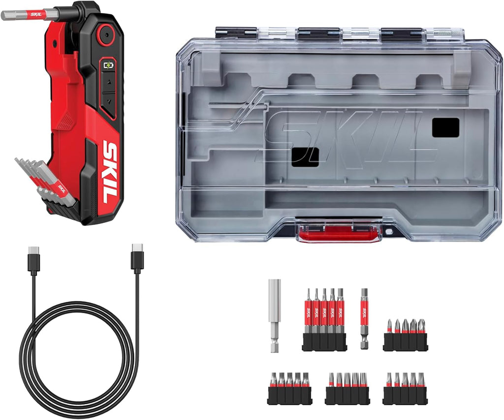 Skil PWR CORE GO Llave hexagonal plegable con juego de brocas de 27 piezas y estuche de almacenamiento duro - HK0001-02