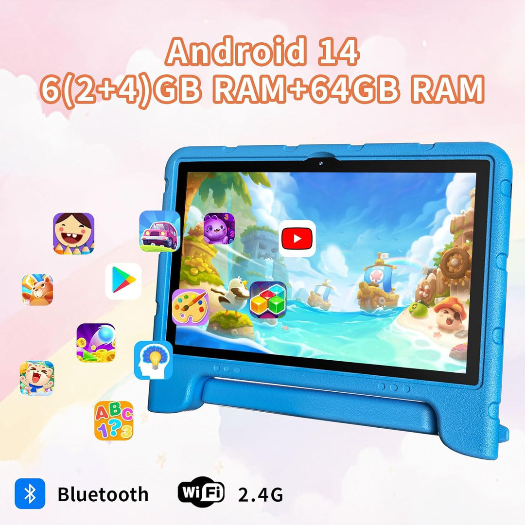 EDDBNi Tableta para Niños Android 14 Tableta de 10 Pulgadas Tableta...
