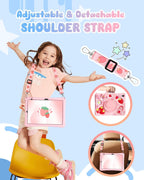 Boaretiu - Funda para iPad A16/10ª generación, para niñas, adolescentes, silicona suave con correa para el hombro y soporte giratorio para iPad de 11.ª generación, funda de 11 pulgadas 2025