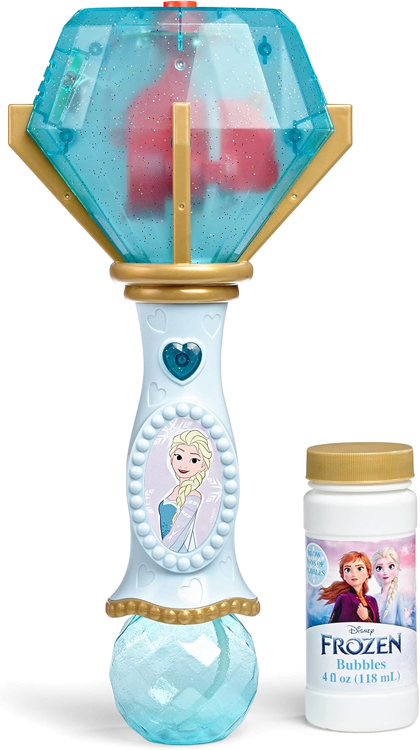 Little Kids Disney Frozen Elsa - Varita musical de burbujas con luz y sonido, incluye solución de burbujas (20513)