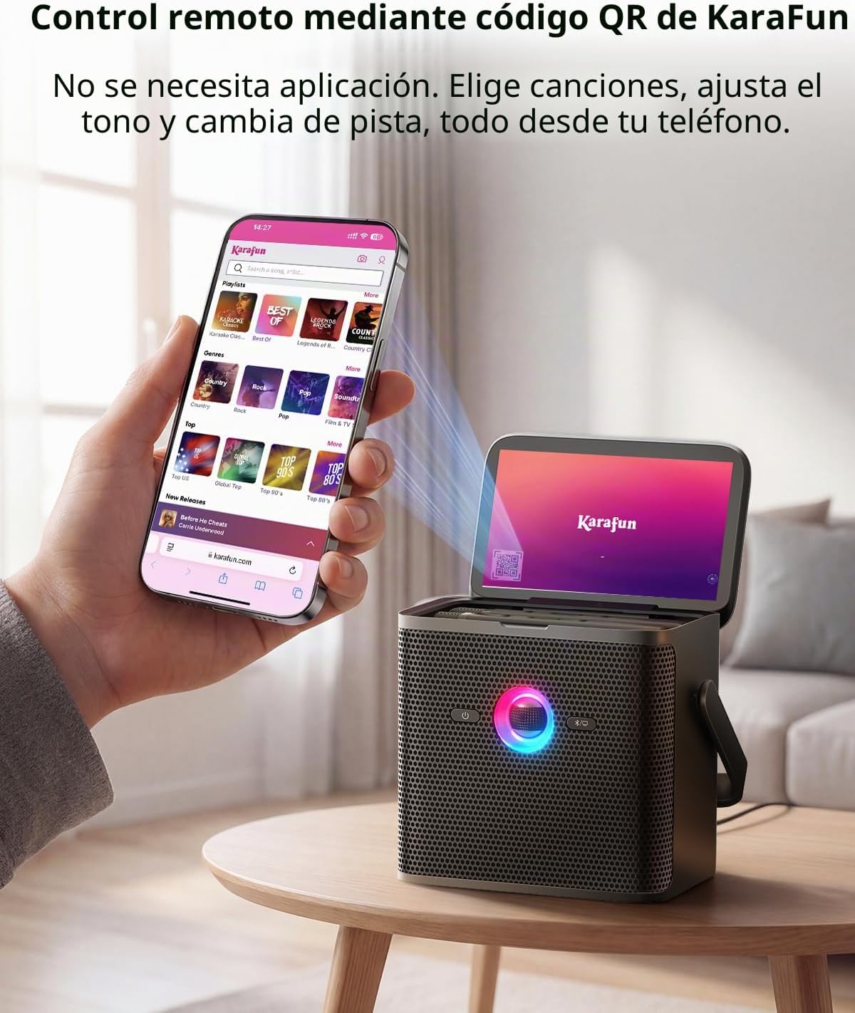 Ikarao Karaoke Machine con Lyrics Display, Professional Karaoke System