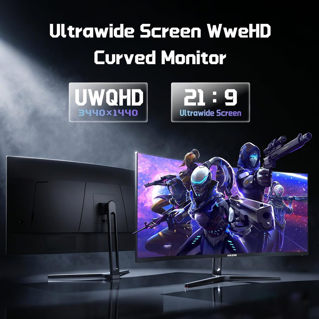 Hikers Monitor curvo para juegos de 34 pulgadas UWQHD 200Hz HDMI 2....
