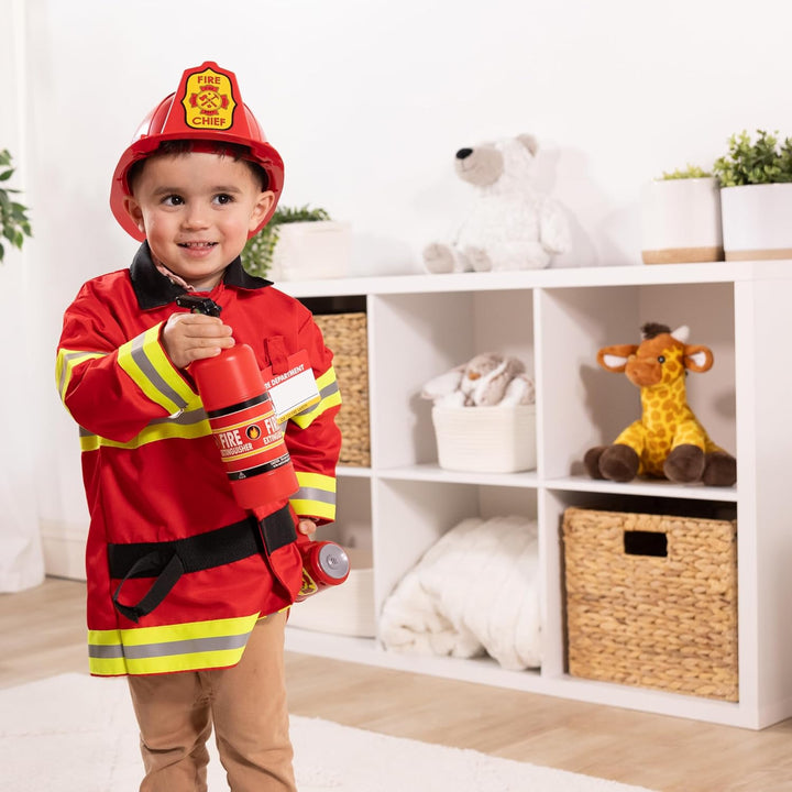 Melissa Doug Juego de disfraz de Jefe de Bomberos -