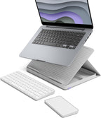 Logitech Casa Pop Up Desk Laptop Stand, teclado & Touchpad - Tan/Purple