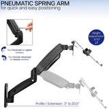 VIVO Soporte de pared para laptop con brazo neumático extensible aj...