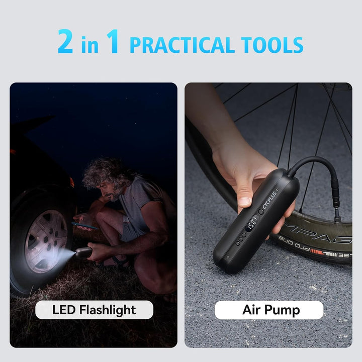 CYCPLUS Electric Air Compressor Portable Bicycle Pump Car Tire Infl...