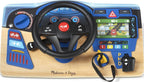 Melissa & Doug Vroom & Zoom, tablero interactivo de madera, volante de
