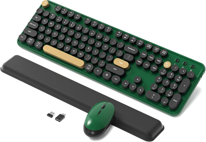 Combos de teclados de computadora inalámbricos coloridos, teclado r...