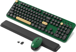 Combos de teclados de computadora inalámbricos coloridos, teclado r...