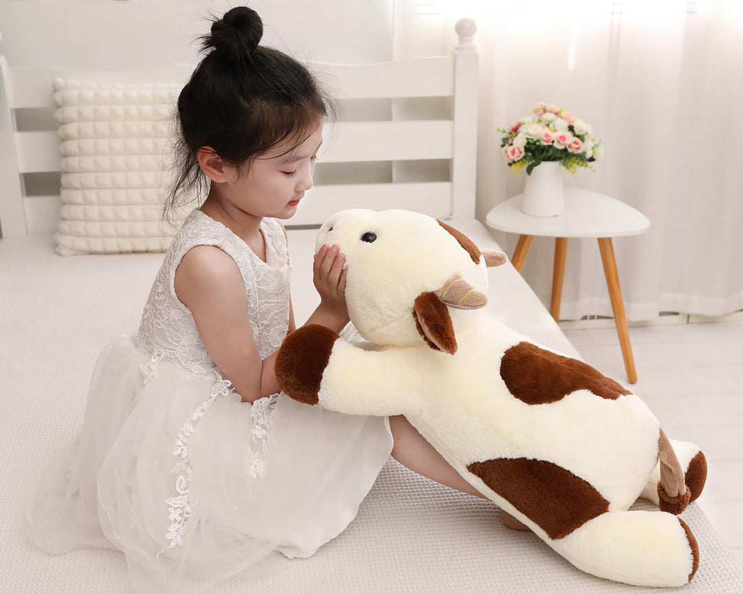 YESGIRL Animales de peluche con peso de vaca de 25.6 pulgadas, 5 li...