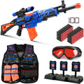 Bigpower Electric Rifle de francotirador de juguete para niños con mira, kit de chaleco táctico, rifle de francotirador automático para niños 4 en 1, rifles de juguete para niños de 8-12, pistolas de