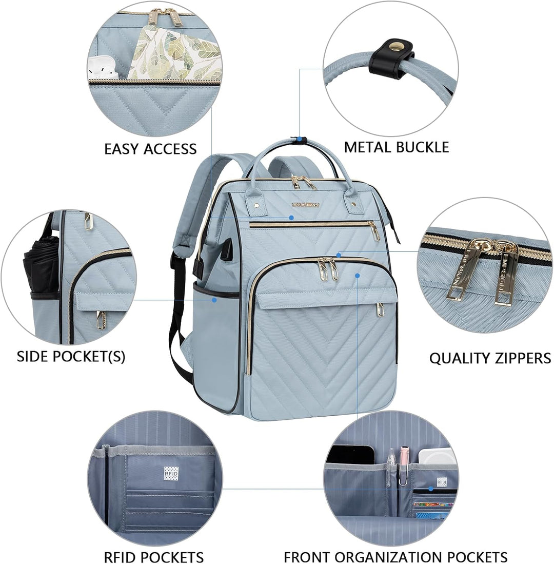 VANKEAN Mochila para laptop de 17 pulgadas para mujeres y hombres,...