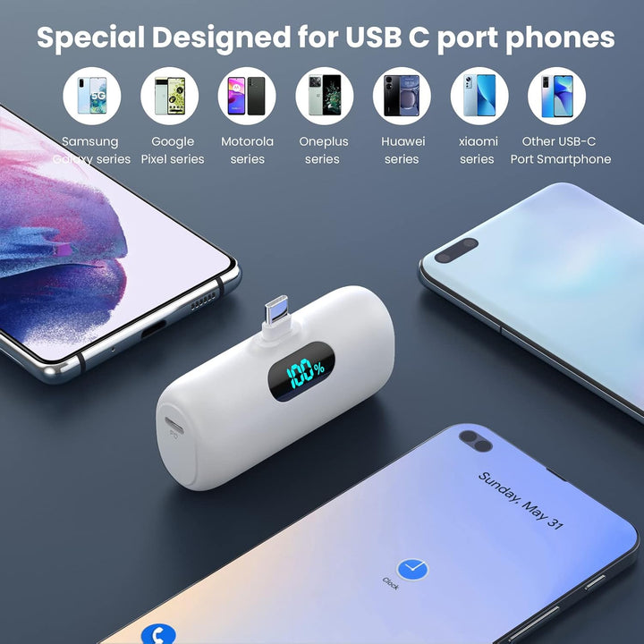 [Paquete de 2] Cargador portátil pequeño para iPhone 17\/16\/15 Ser...