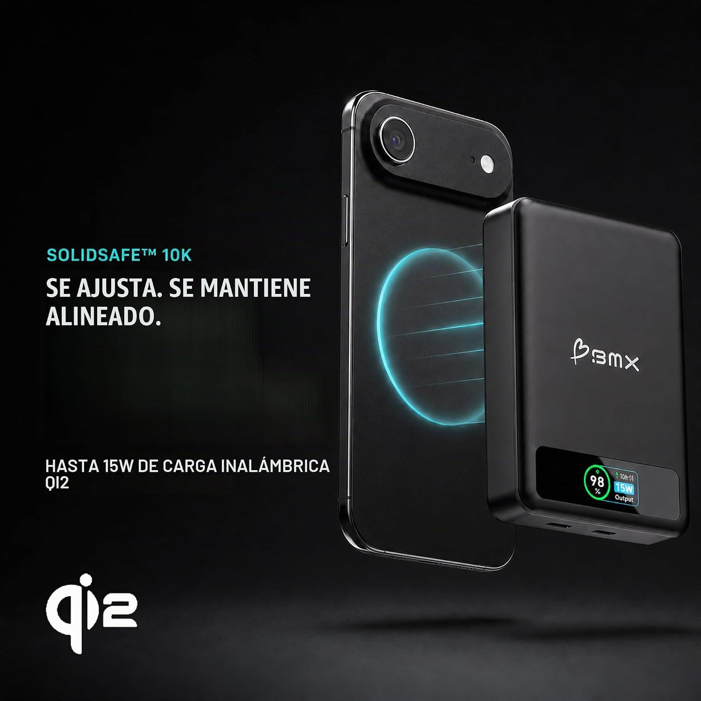 Banco de energía semisólido SolidSafe BMX 10K, 10000 mAh (naranja)...