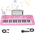 37 Keys Kids teclado Piano con Music Stand, Microphone, Musical Toys