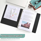 SUIN - Carpeta básica de 3 anillos de 1 pulgada, paquete de 12 paquetes
