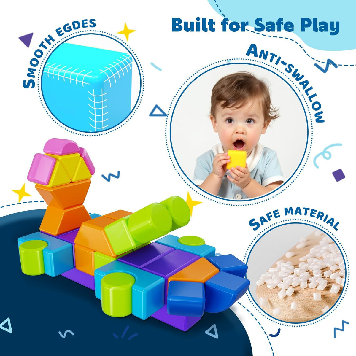 Magnetic Building Blocks, Magnetic Blocks para Kids Ages 4-8