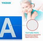 Papel de lija Montessori Letra Aprender Alfabeto Tráctil Aprendizaje Phnonics Reconocimiento de Cartas Habilidades Pre-Escritura Educación en el Hogar Actividades en el aula Terapia Ocupacional