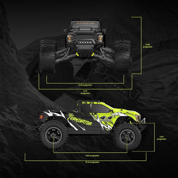 RIAARIO Coches RC sin escobillas 1\/10, Monster Truck, 50+ MPH, 4WD...