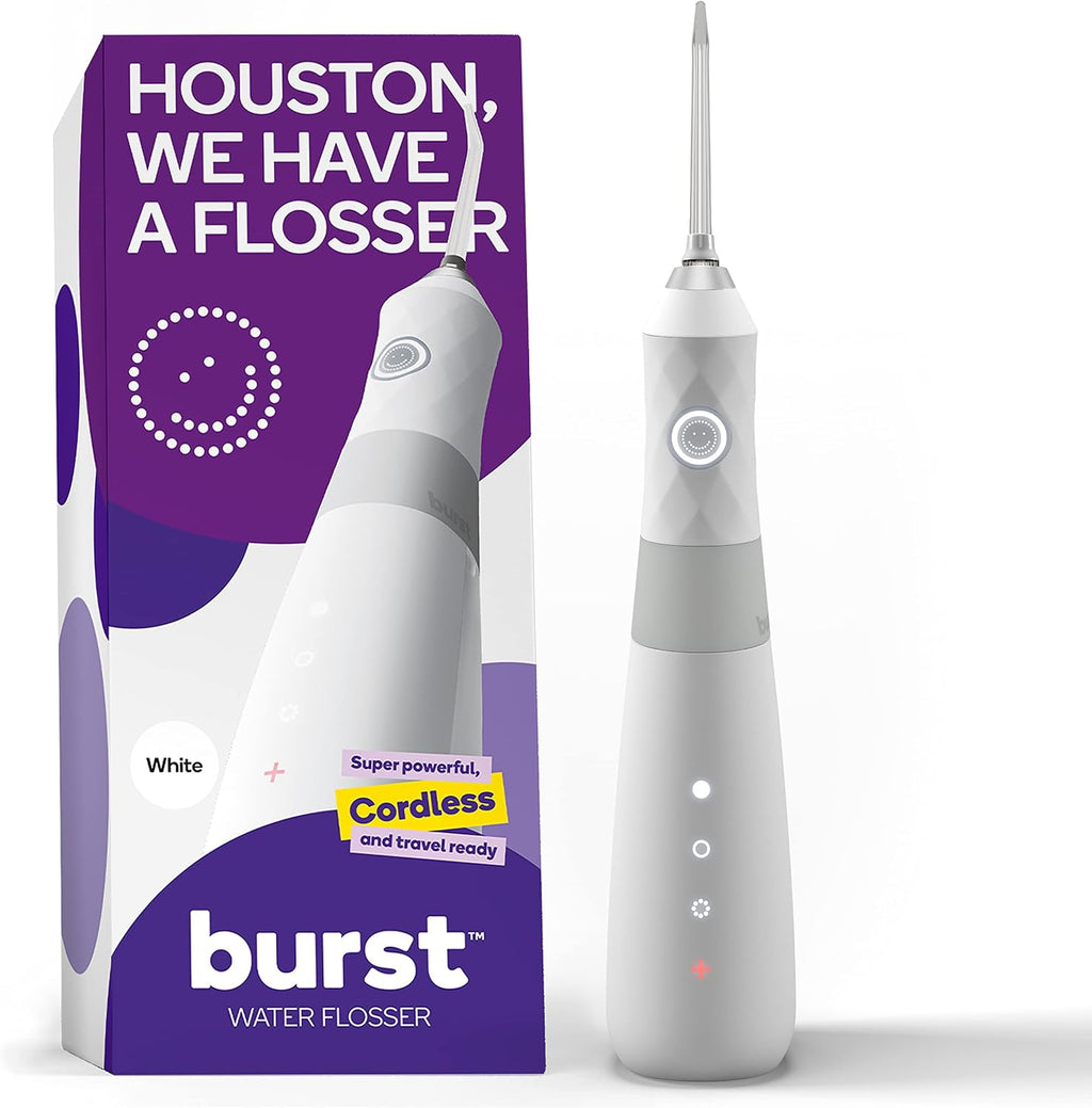 BURST Water Flosser Eléctrico para limpieza de dientes (3 modos/Blanco)