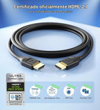 [Certificado HDMI de ultra alta velocidad] El cable importa el cable HDMI
