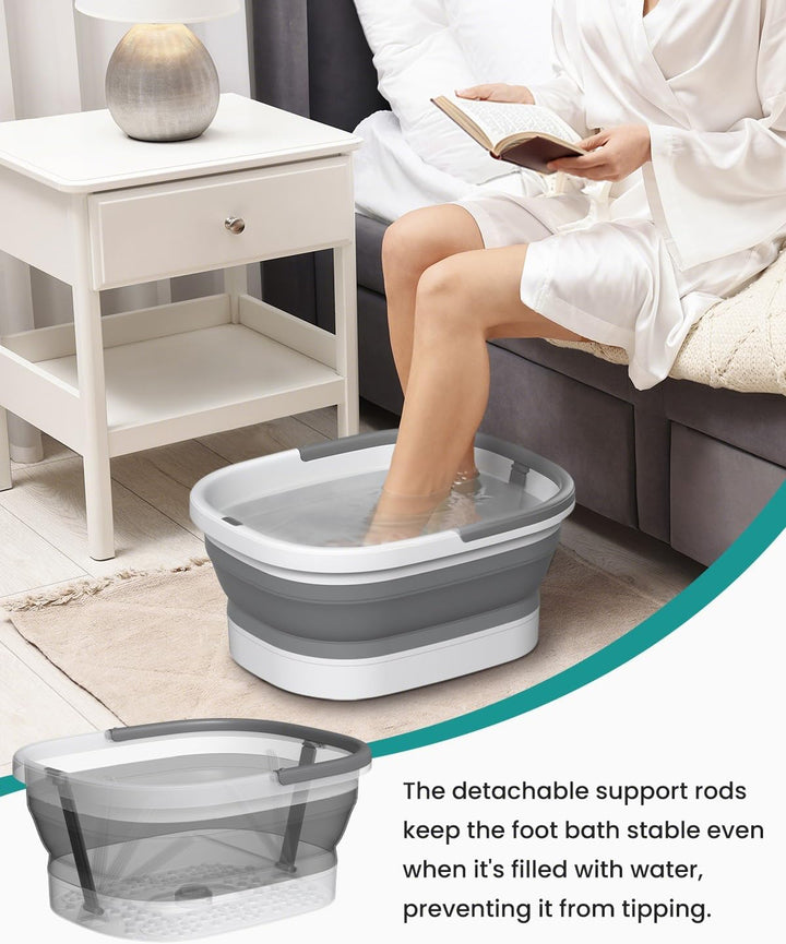 Nekteck Tina Plegable para Remojo de Pies con Cubo para Bañera de P...