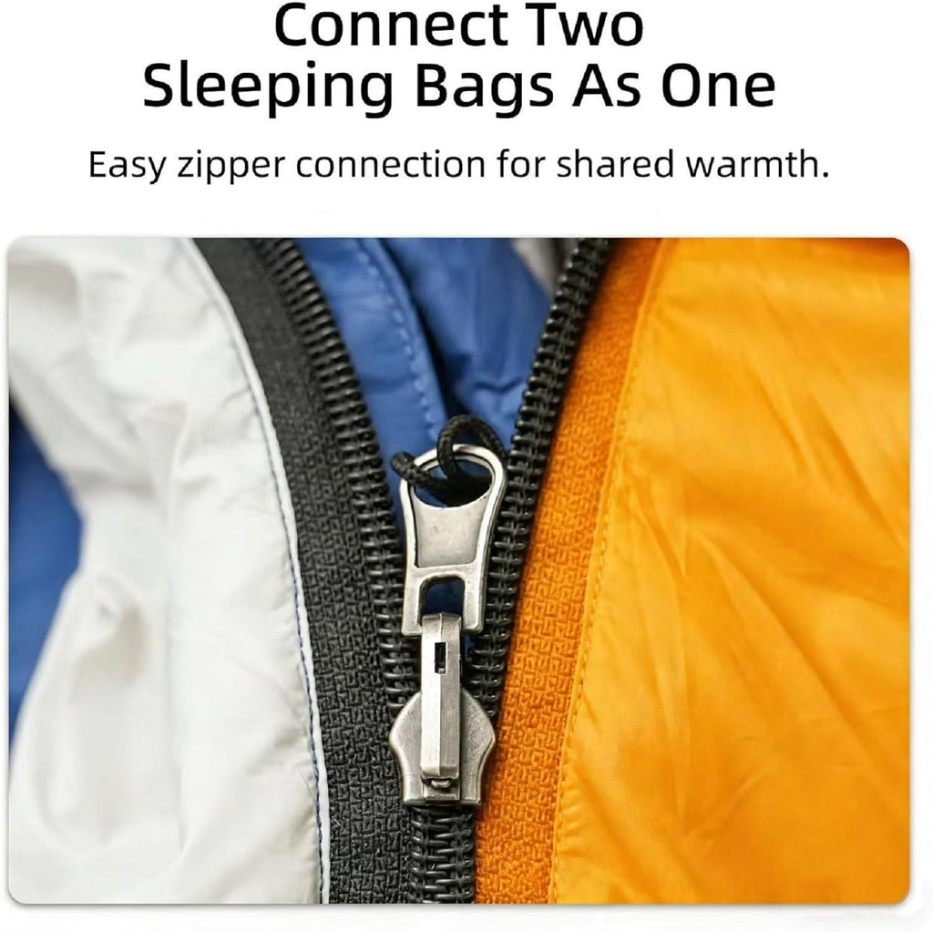Saco de dormir de plumón con almohada para adultos y adolescentes
