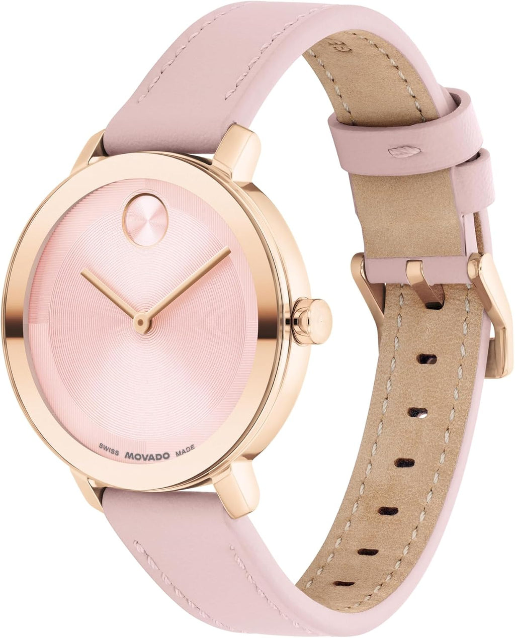 Movado Reloj Bold Evolution 2.0 para mujer, movimiento de cuarzo suizo, correa de cuero, resistencia al agua de 3 ATM, reloj de moda de lujo para ella, 1.339 in