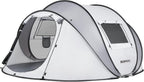 Tienda de campaña desplegable para 2/4/6 personas, tienda instantánea impermeable PU4500mm, amplia tienda de campaña ventilada con porche delantero, instalación rápida, ligera y portátil para