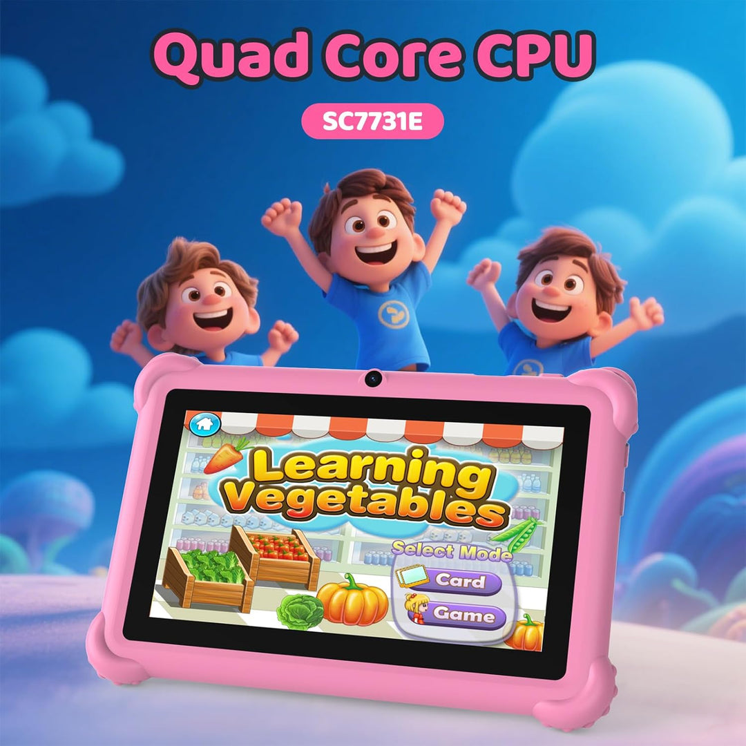 Tableta Android de 7 pulgadas para niños pequeños, pantalla IPS de...