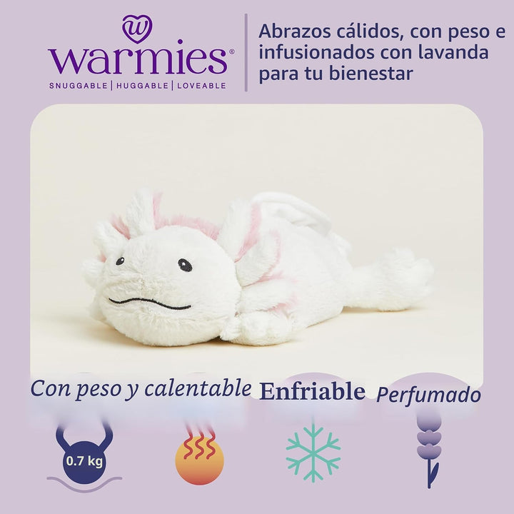 warmies Animales de Peluche con Peso y Aptos para Microondas, Axolo...