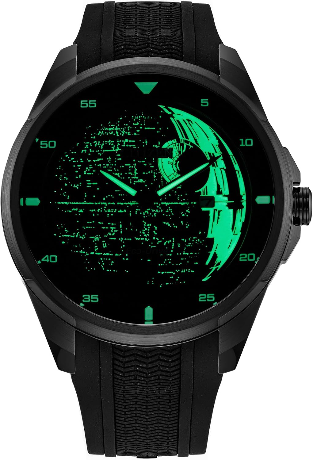 CITIZEN AW1606-06W - Estrella de la muerte Eco-Drive de 1.772 in, acero inoxidable para hombre