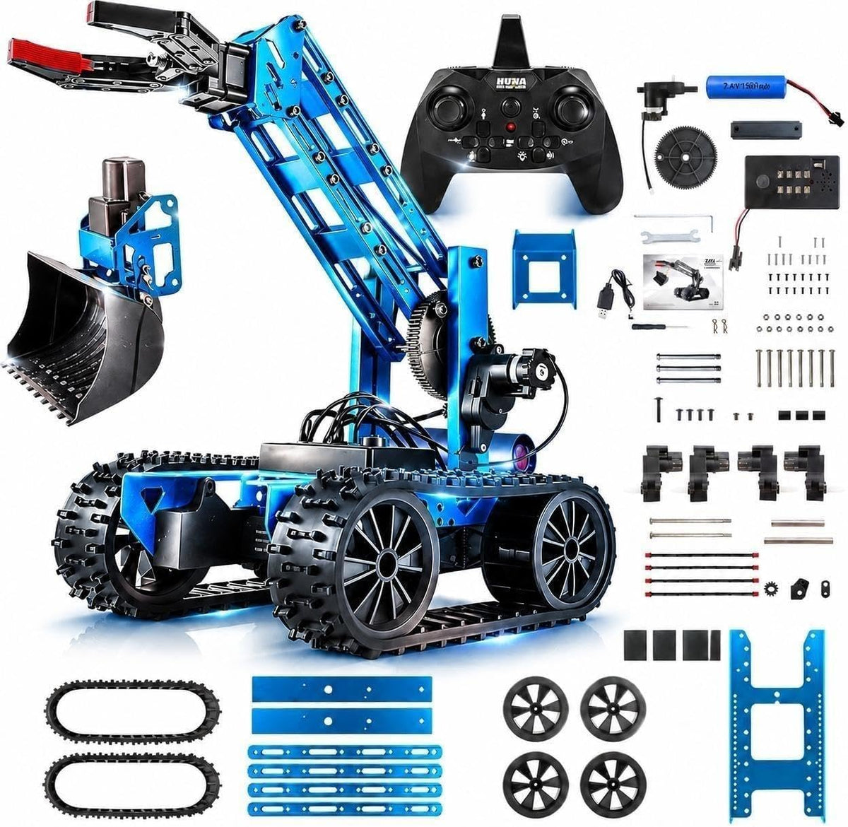 Kit de brazo robótico, kit de robot para niños de 8 años en adelante, juguetes de construcción STEM 4-DOF, programación electrónica para niños y niñas, proyectos de ciencia educativa, regalos geniales de cumpleaños de Navidad para niños.