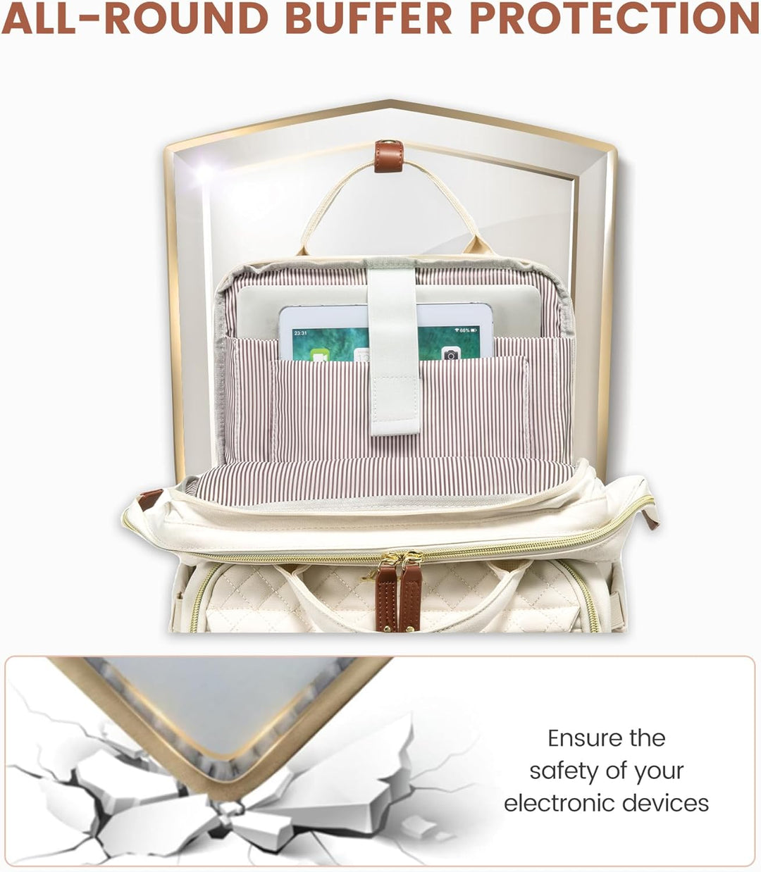 LOVEVOOK - Mochila para laptop de mujer, mochila impermeable de 15....