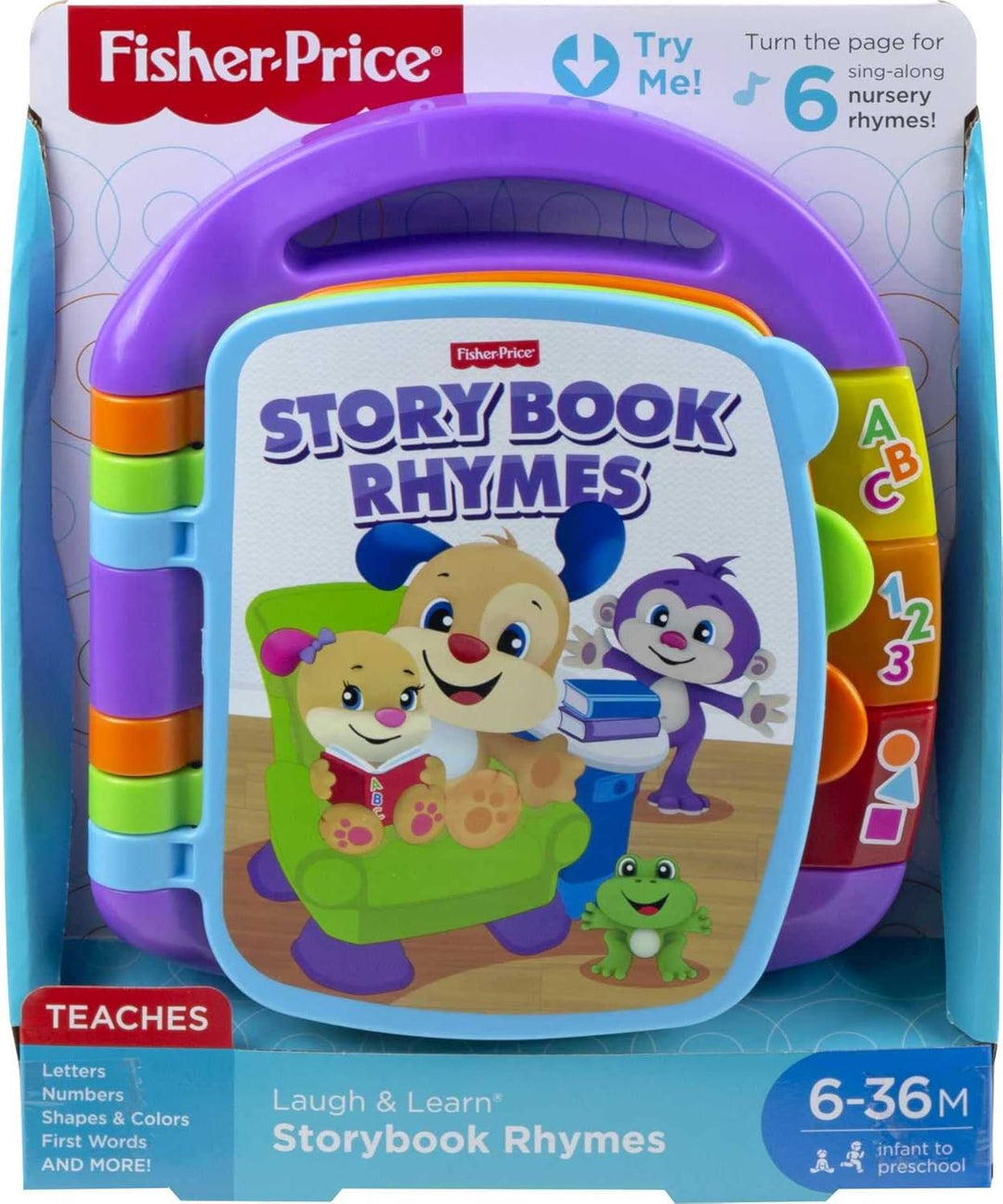 Fisher-Price Ríe y aprende libro de historias con rimas