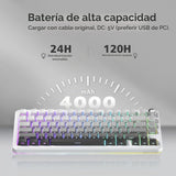 RedThunder Teclado mecánico inalámbrico K75, perilla CNC, Tri-Mode...