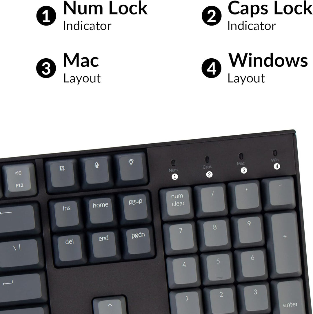 Keychron Teclado mecánico inalámbrico K10 de tamaño completo para j...