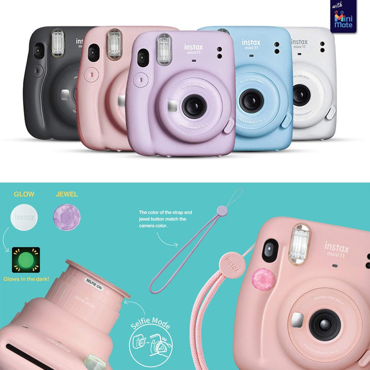 Fujifilm Instax Mini 11 - Cámara instantánea color blanco hielo + p...