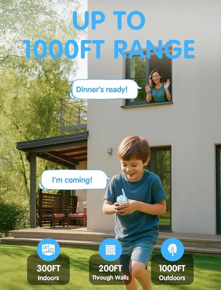 Walkie Talkie para niños con video: paquete de 2 juguetes recargabl...