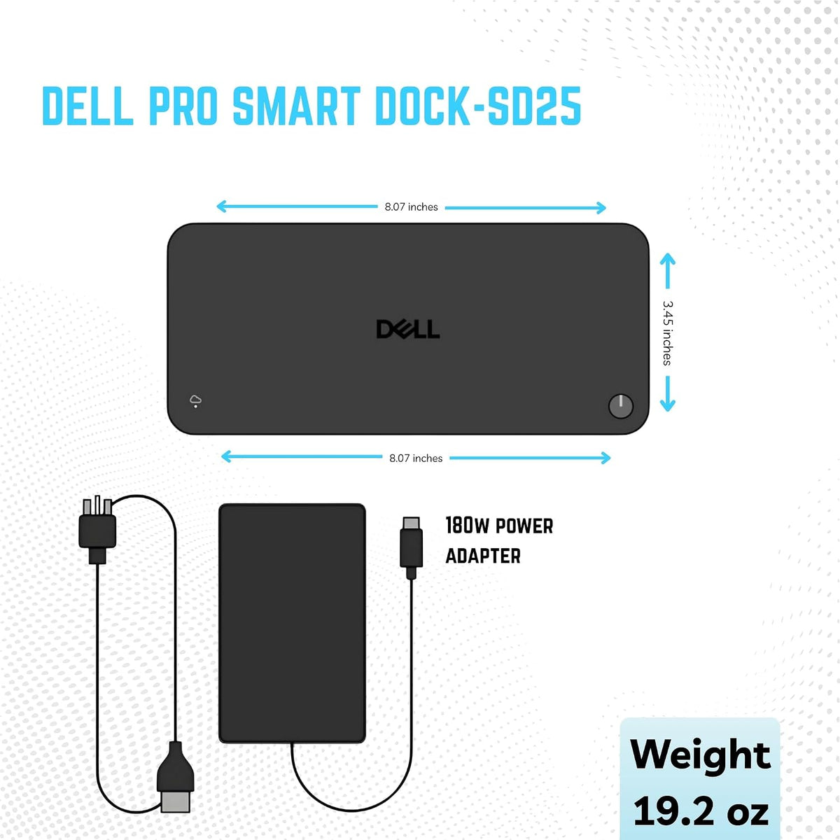 Estación de acoplamiento Dell Pro Smart Dock SD25 USB-C 4, administración