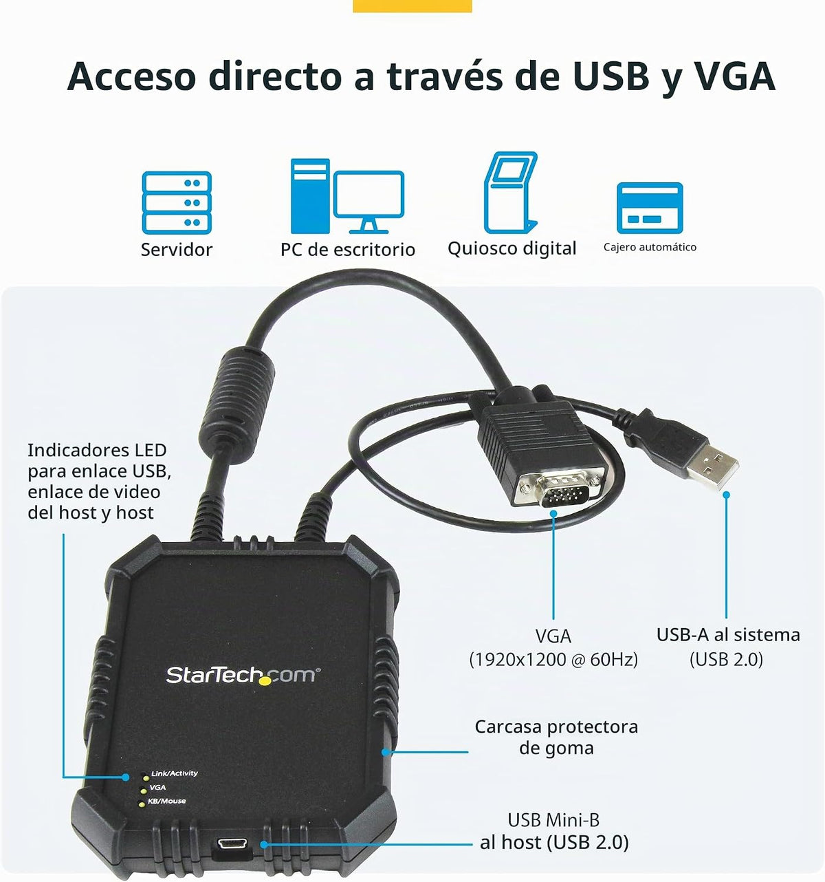 StarTech.com Adaptador de Carro de Choque para Laptop Robusto, Cons...