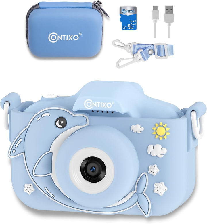 Contixo KC3A - Cámara digital para niños, cámara infantil de 1080P...