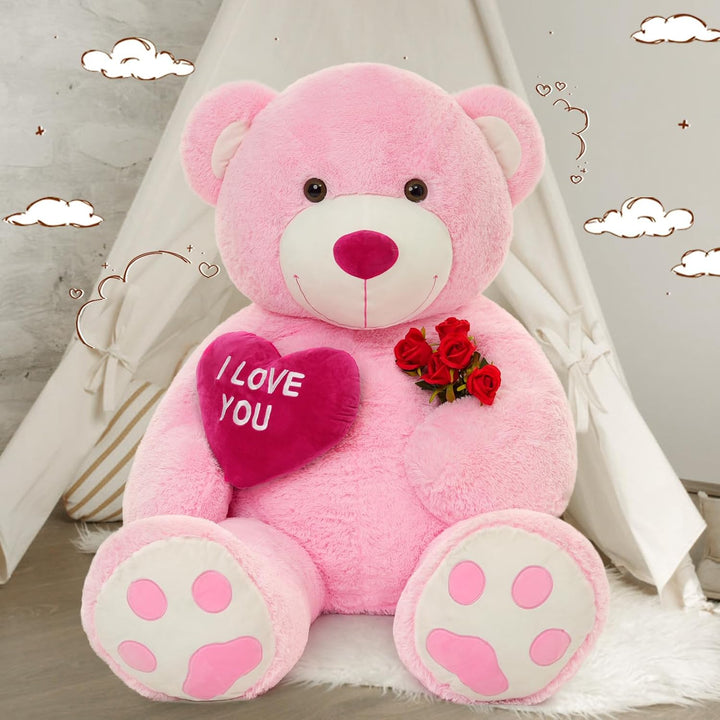 MaoGoLan - Oso de peluche gigante de 6 pies - Corazón rojo "Te...