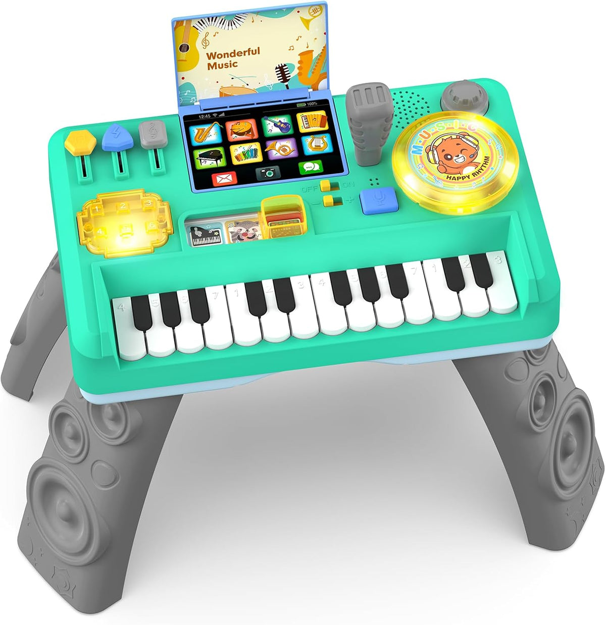 Mesa de DJ para bebés para niños pequeños, juguetes de piano