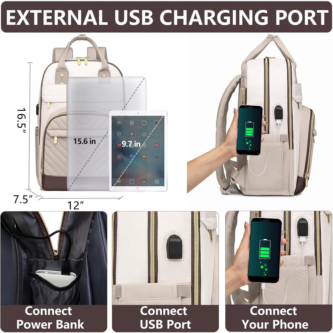 Mochila para laptop para mujer, bolsa de trabajo, mochila de viaje...