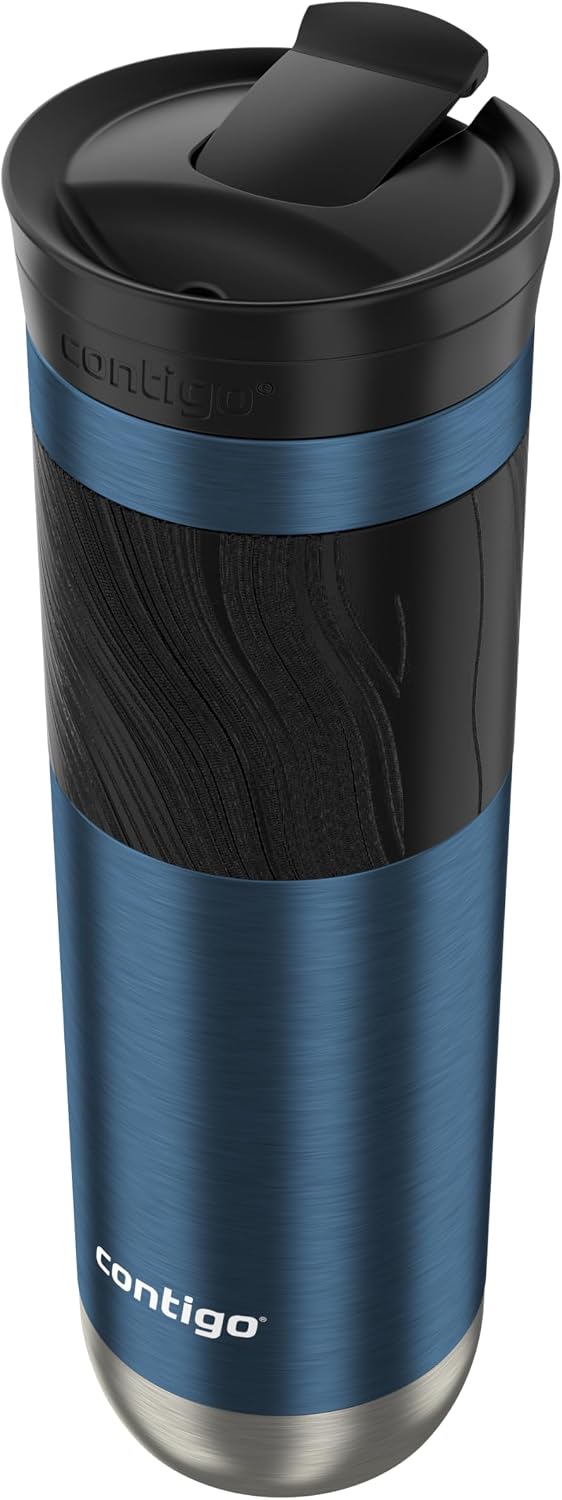 Contigo Byron 2.0 - Taza de viaje de acero inoxidable, tapa SNAPSEAL, arándano, 24 onzas
