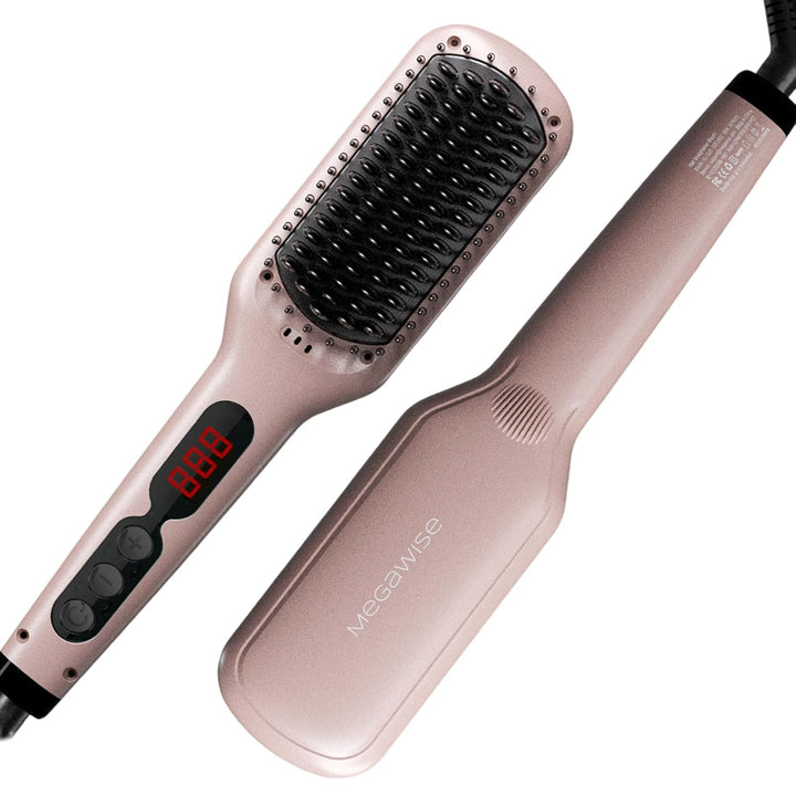 MEGAWISE Cepillo Alisador de Cabello Iónico de Cerámica Pro para Sa...